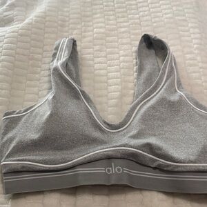 ALO Yoga Heather Gray Sports Bra